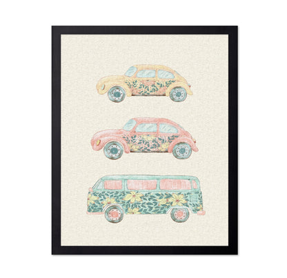 Floral Vintage Cars