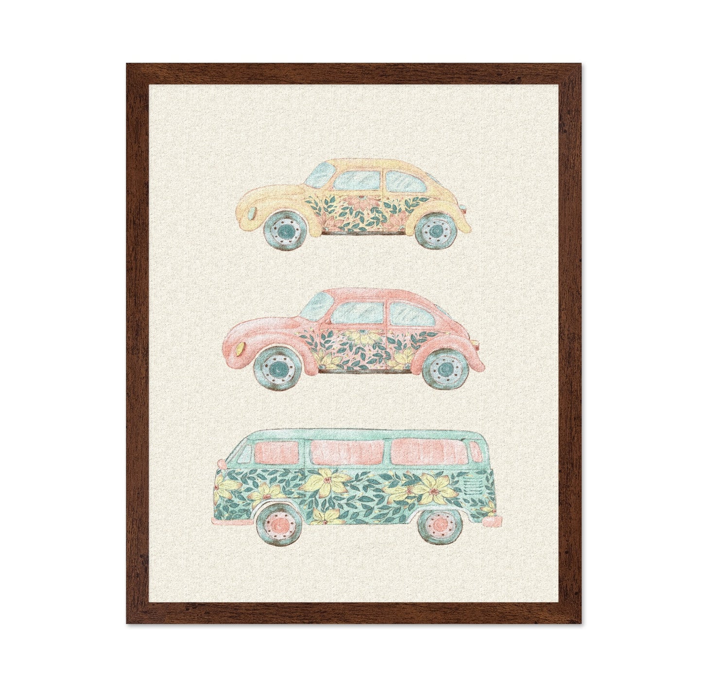 Floral Vintage Cars