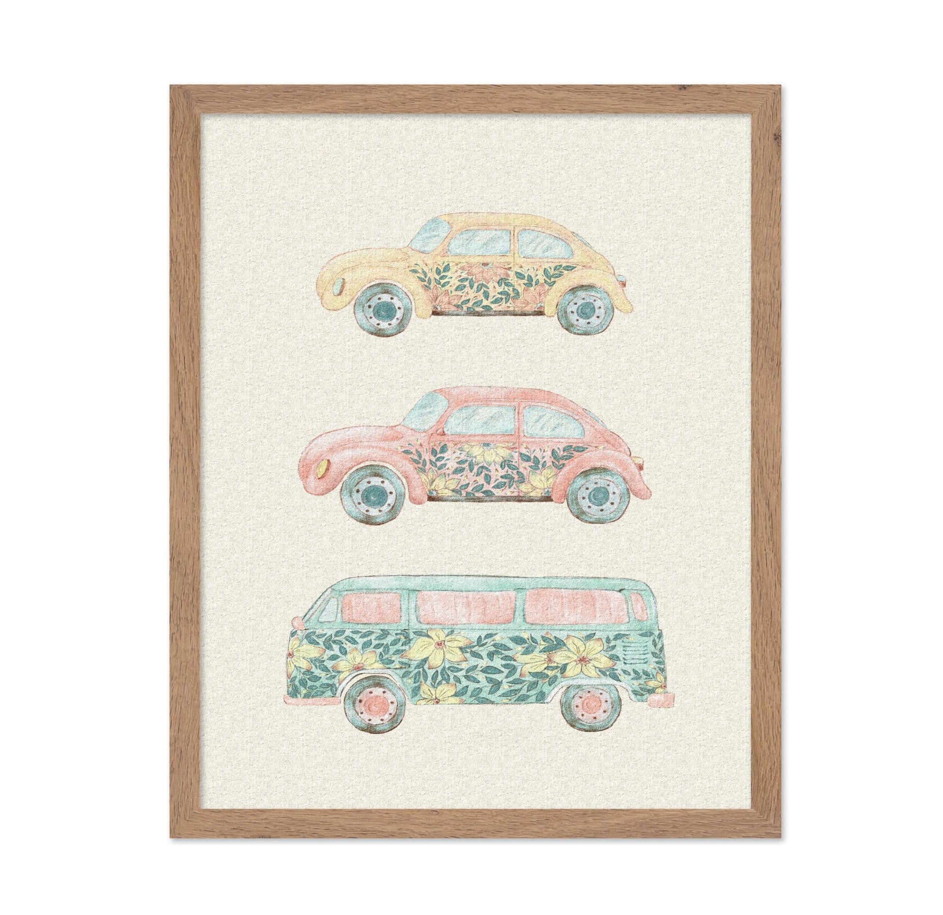Floral Vintage Cars