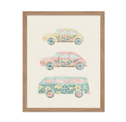 Floral Vintage Cars