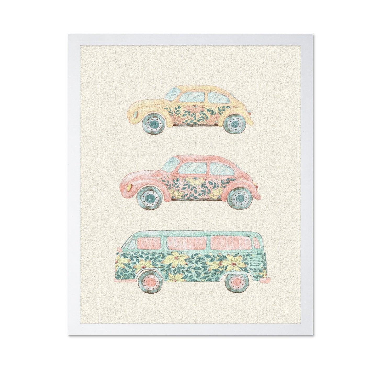 Floral Vintage Cars
