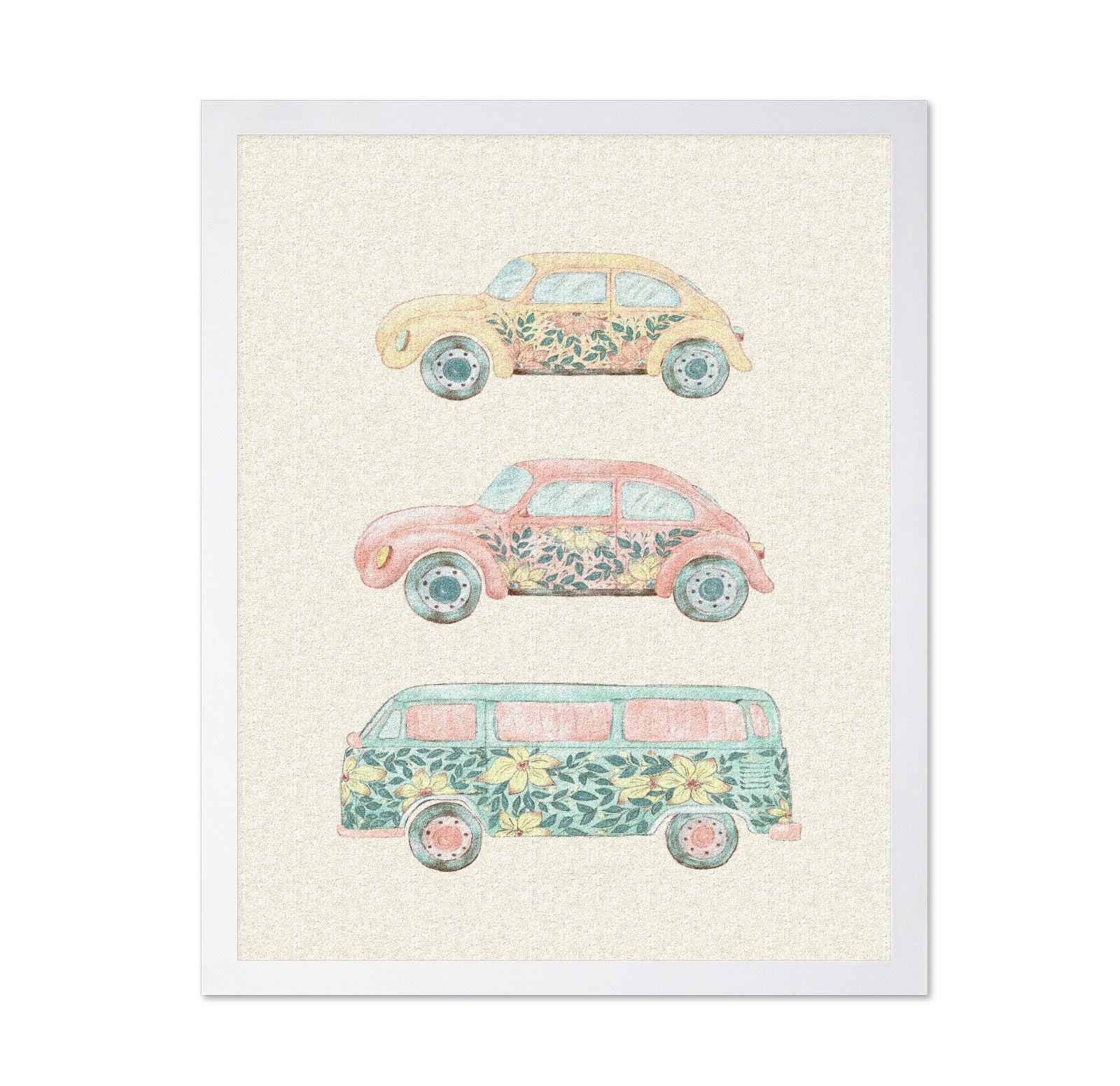 Floral Vintage Cars