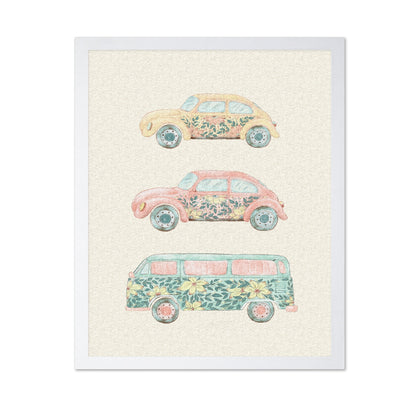 Floral Vintage Cars