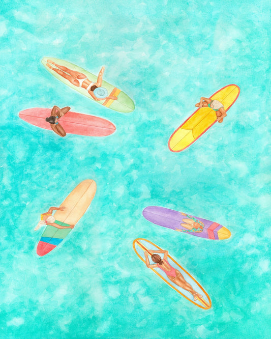 Surfers At Sea