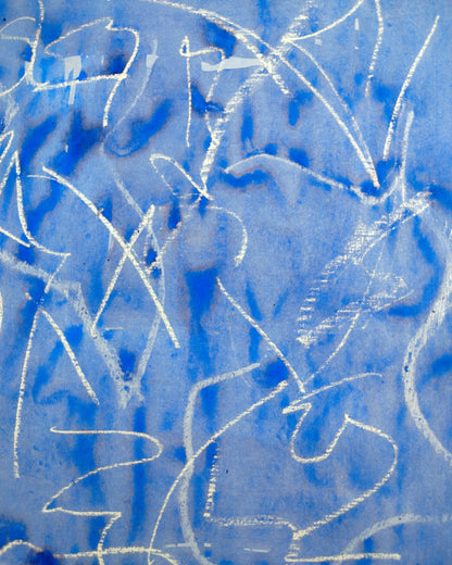 Blue Scribble Study