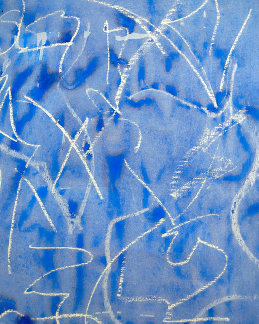 Blue Scribble Study