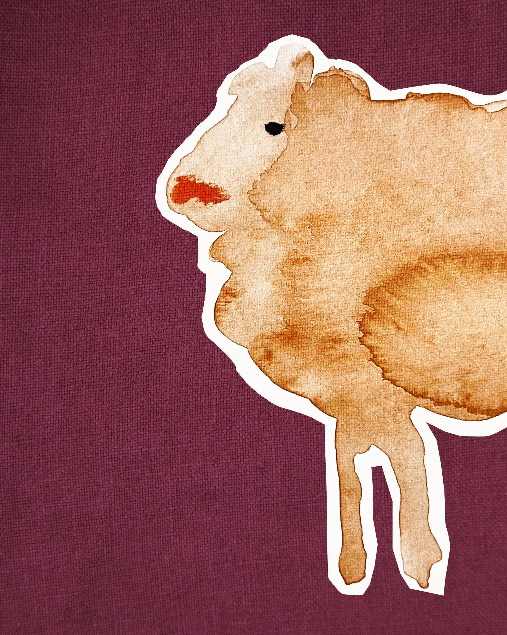 Minimal Sheep Silhouette