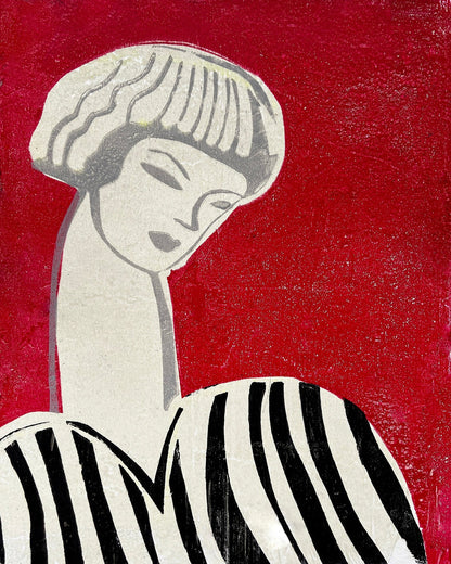 Red Vintage Portrait