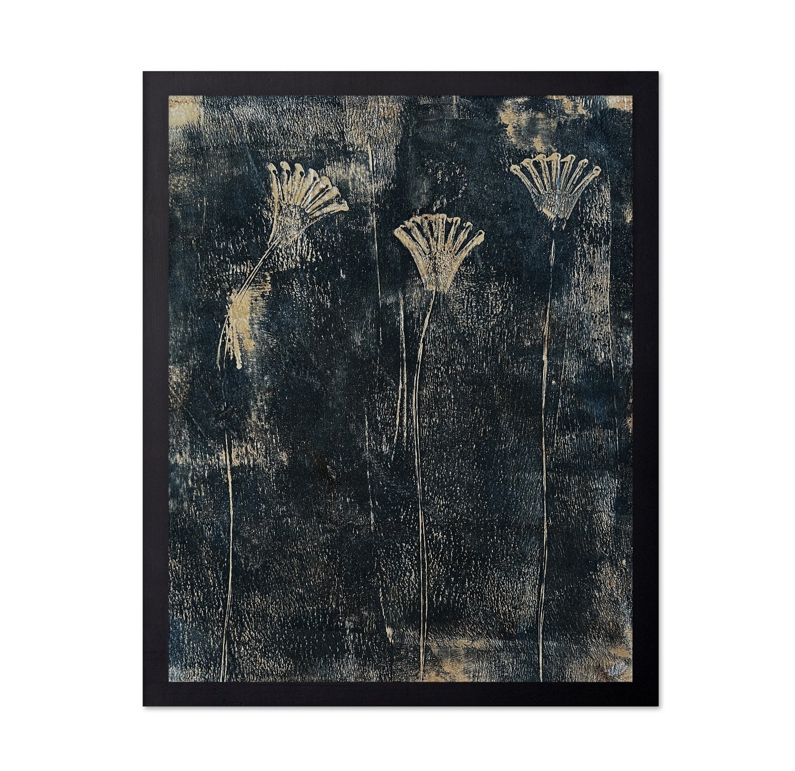 Dark Teal Floral Stems