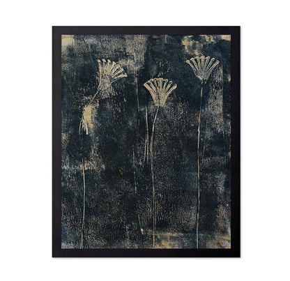 Dark Teal Floral Stems