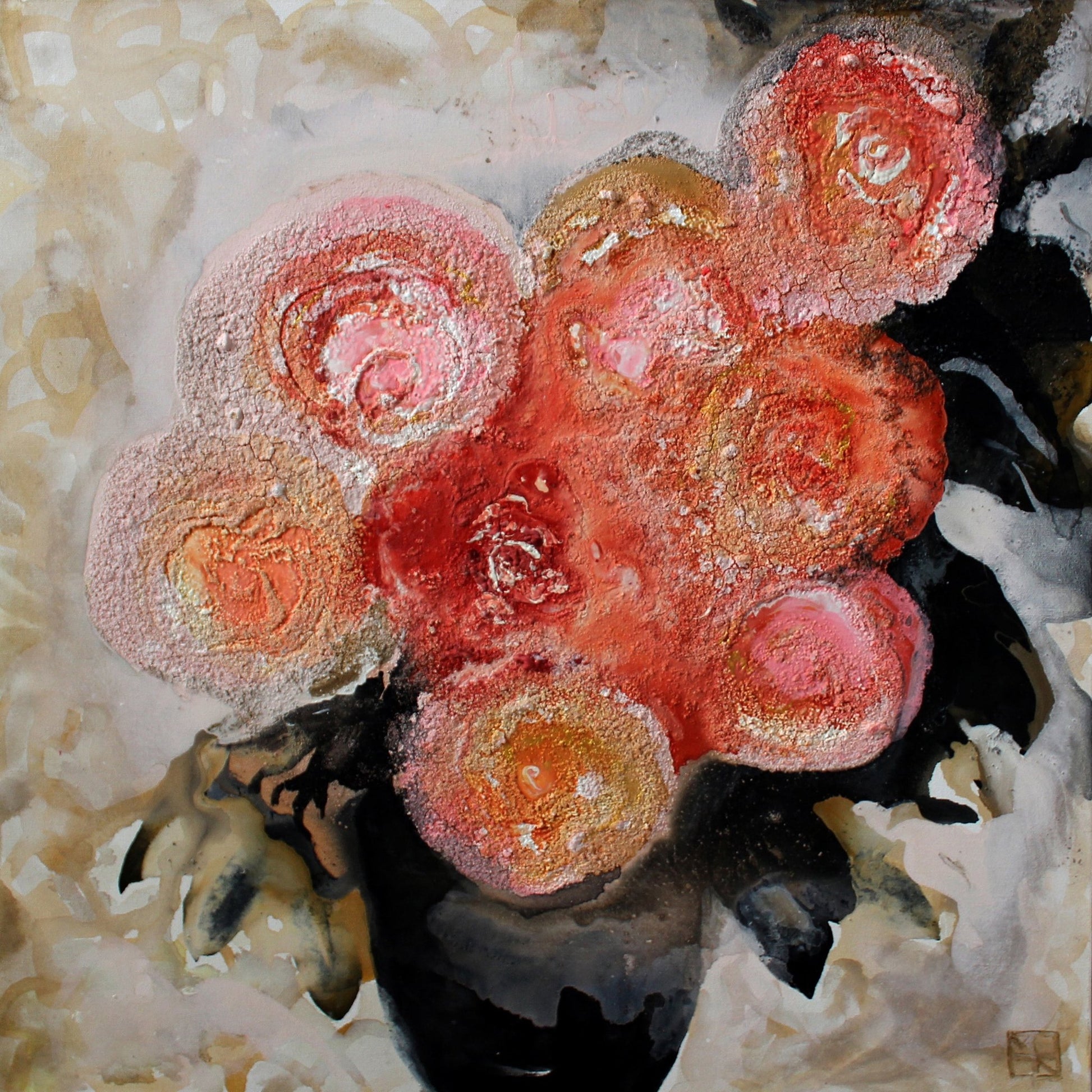 Textured Rose Cluster