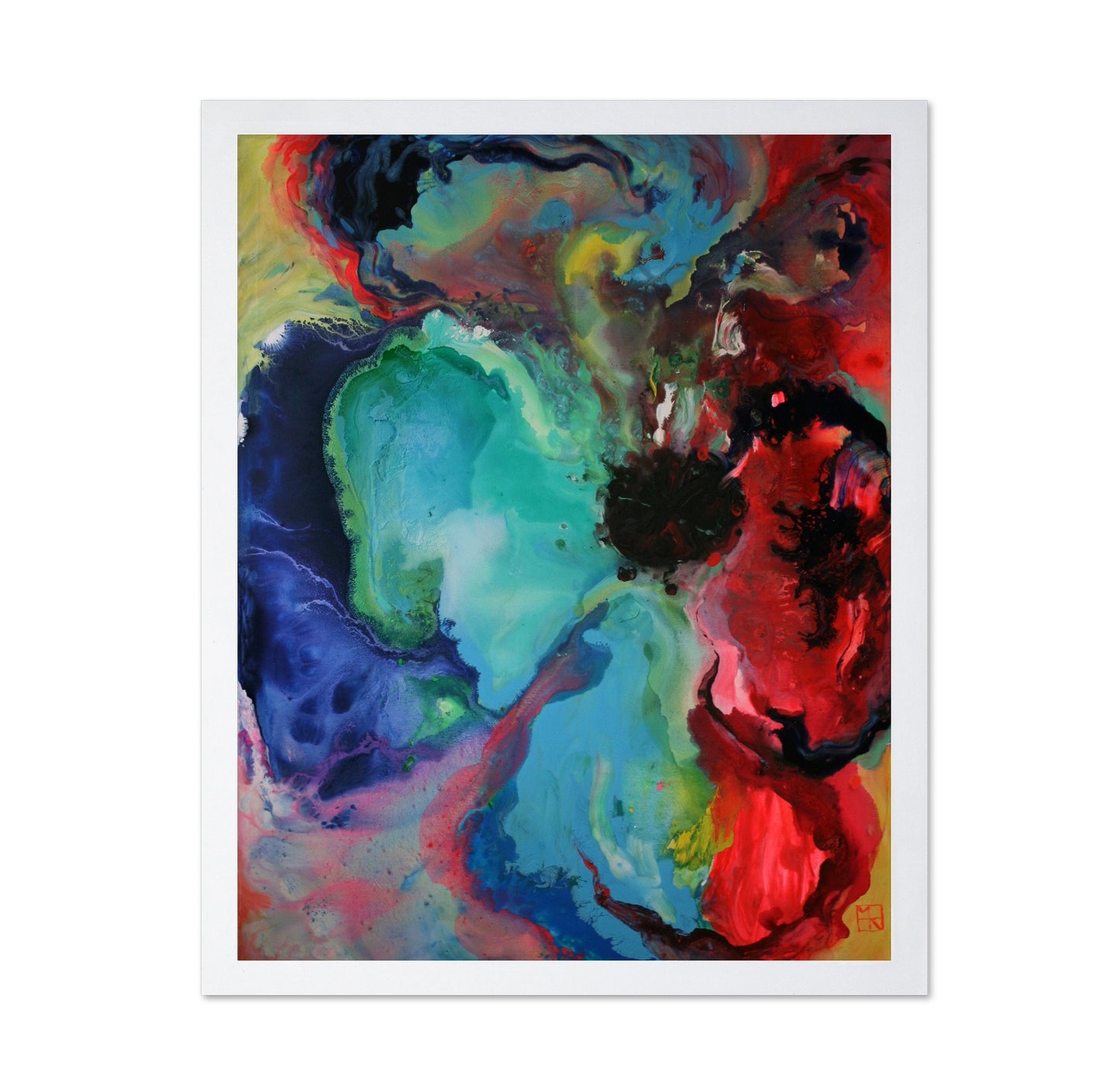 Vibrant Abstract Bloom