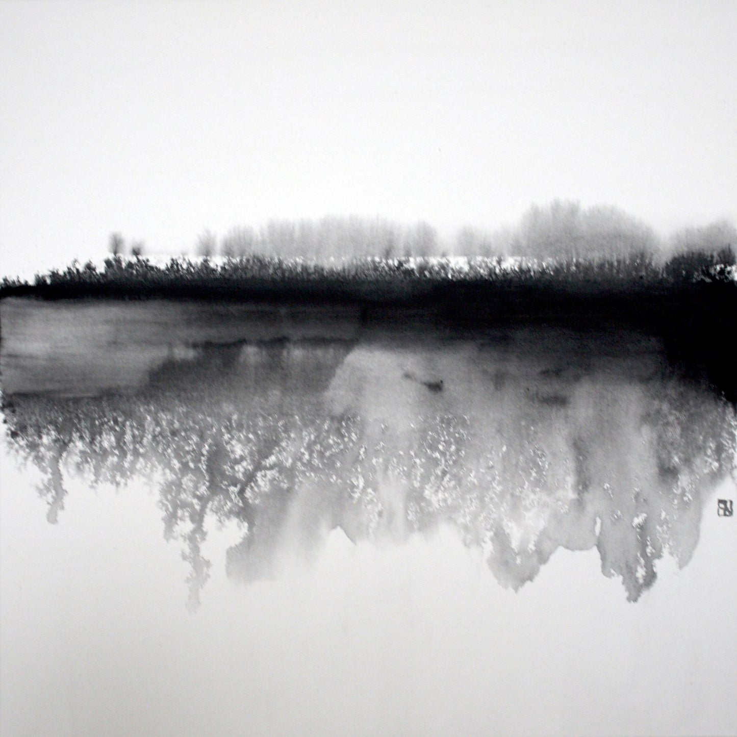 Misty Winter Reflection