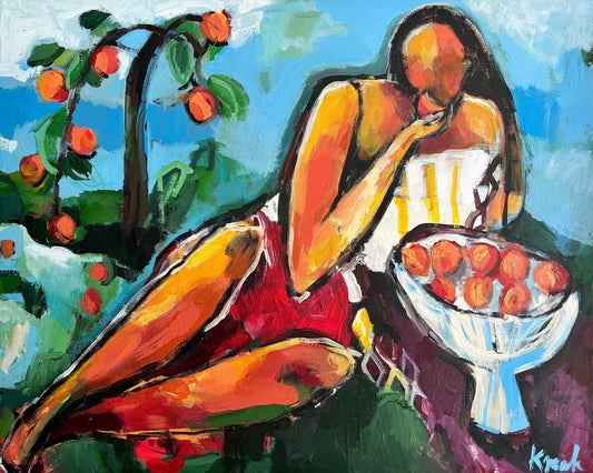 Woman With Peaches