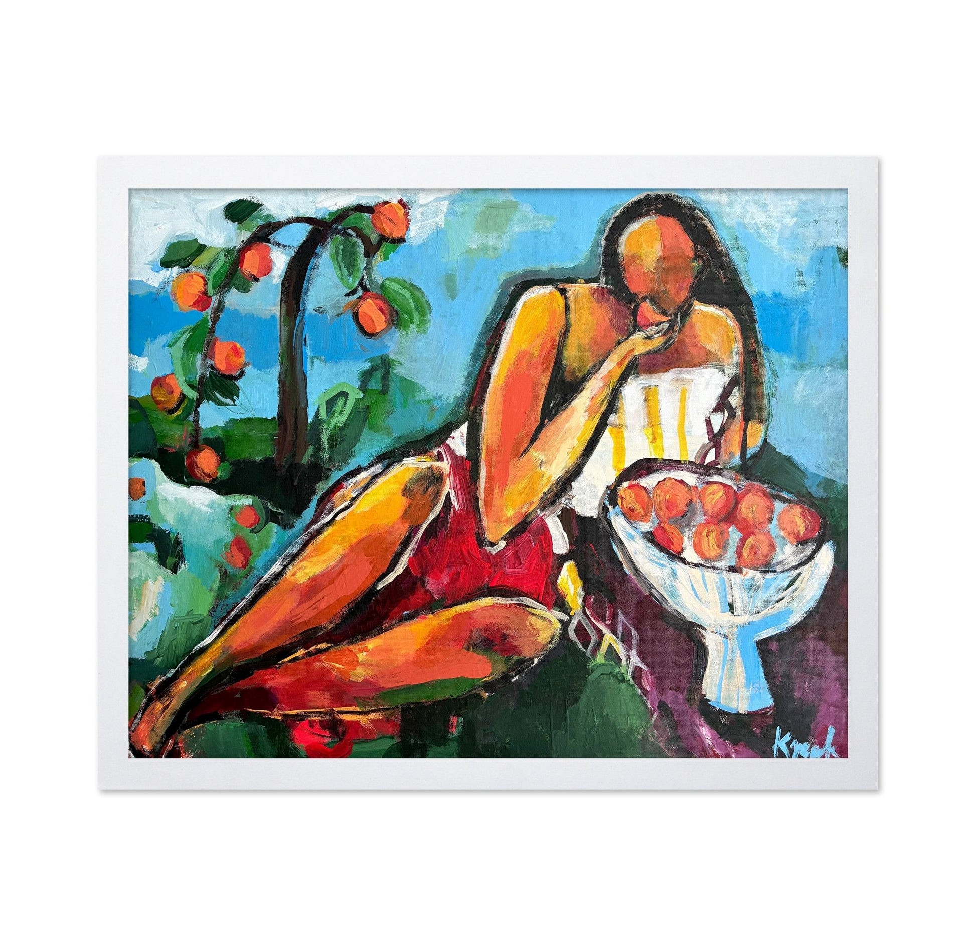 Woman With Peaches
