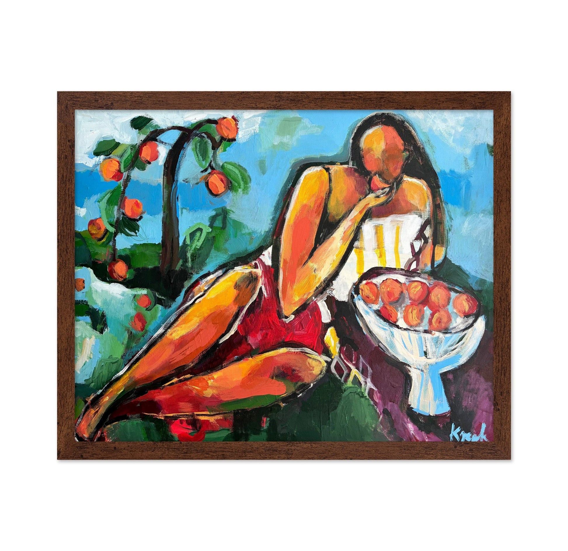 Woman With Peaches