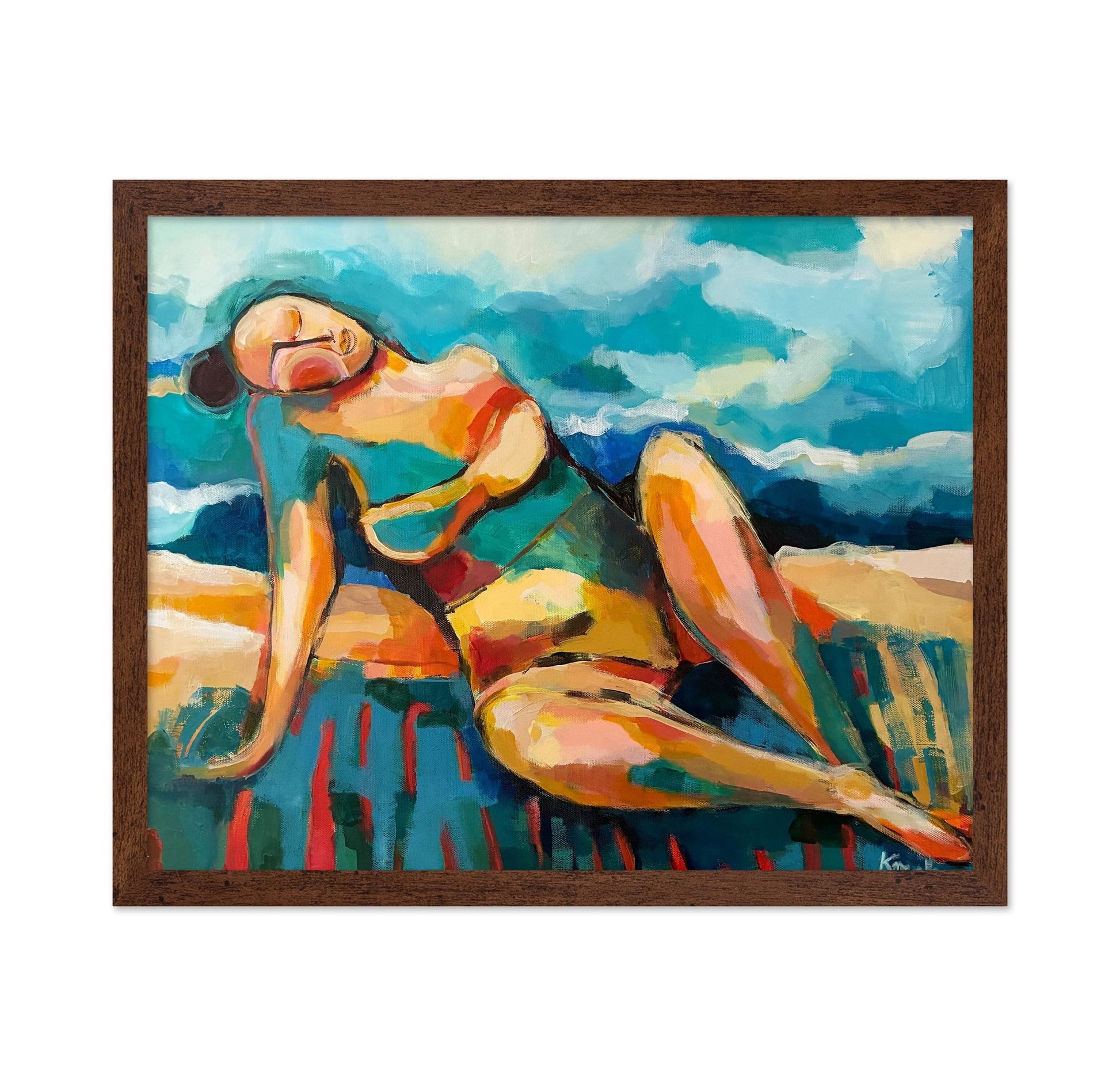 Sunlit Beach Figure
