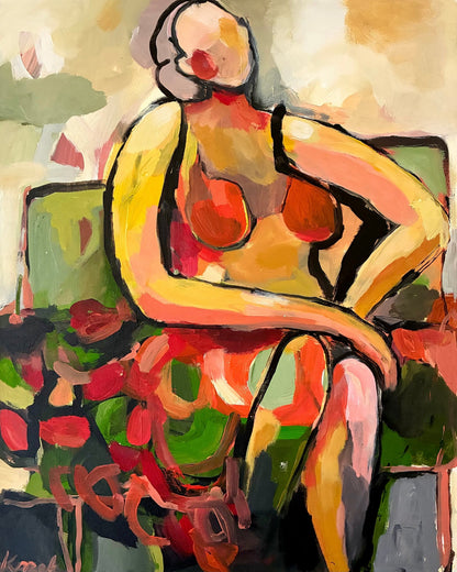 Seated Color Figure