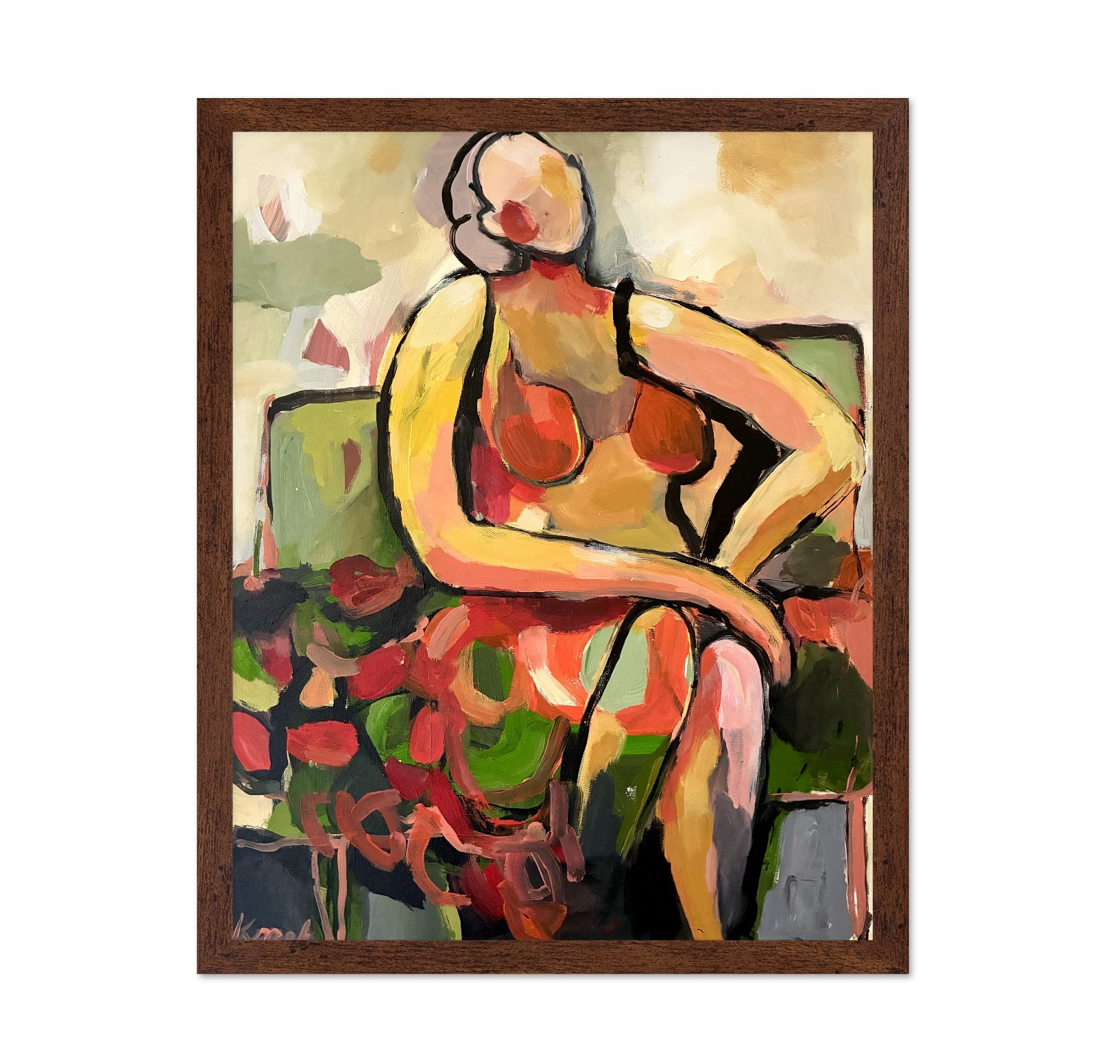 Seated Color Figure