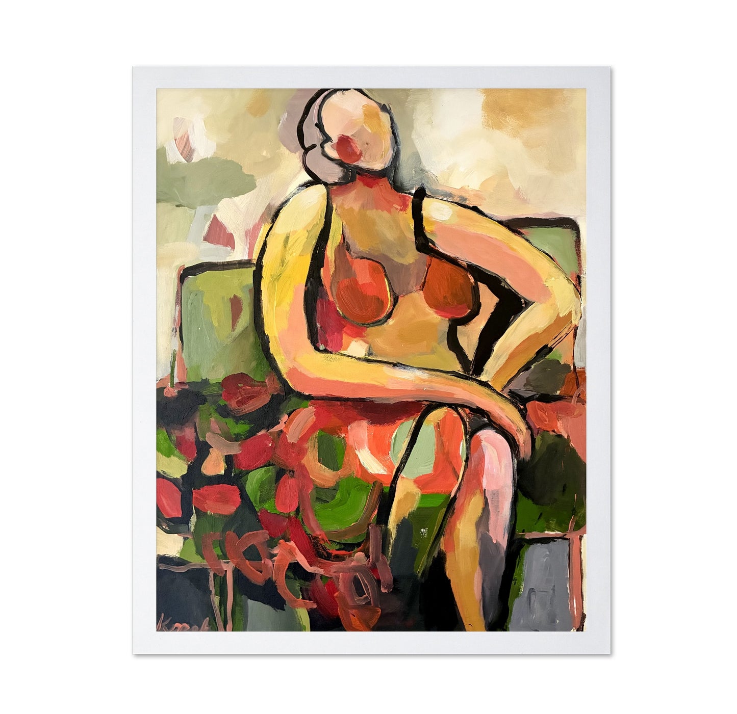 Seated Color Figure