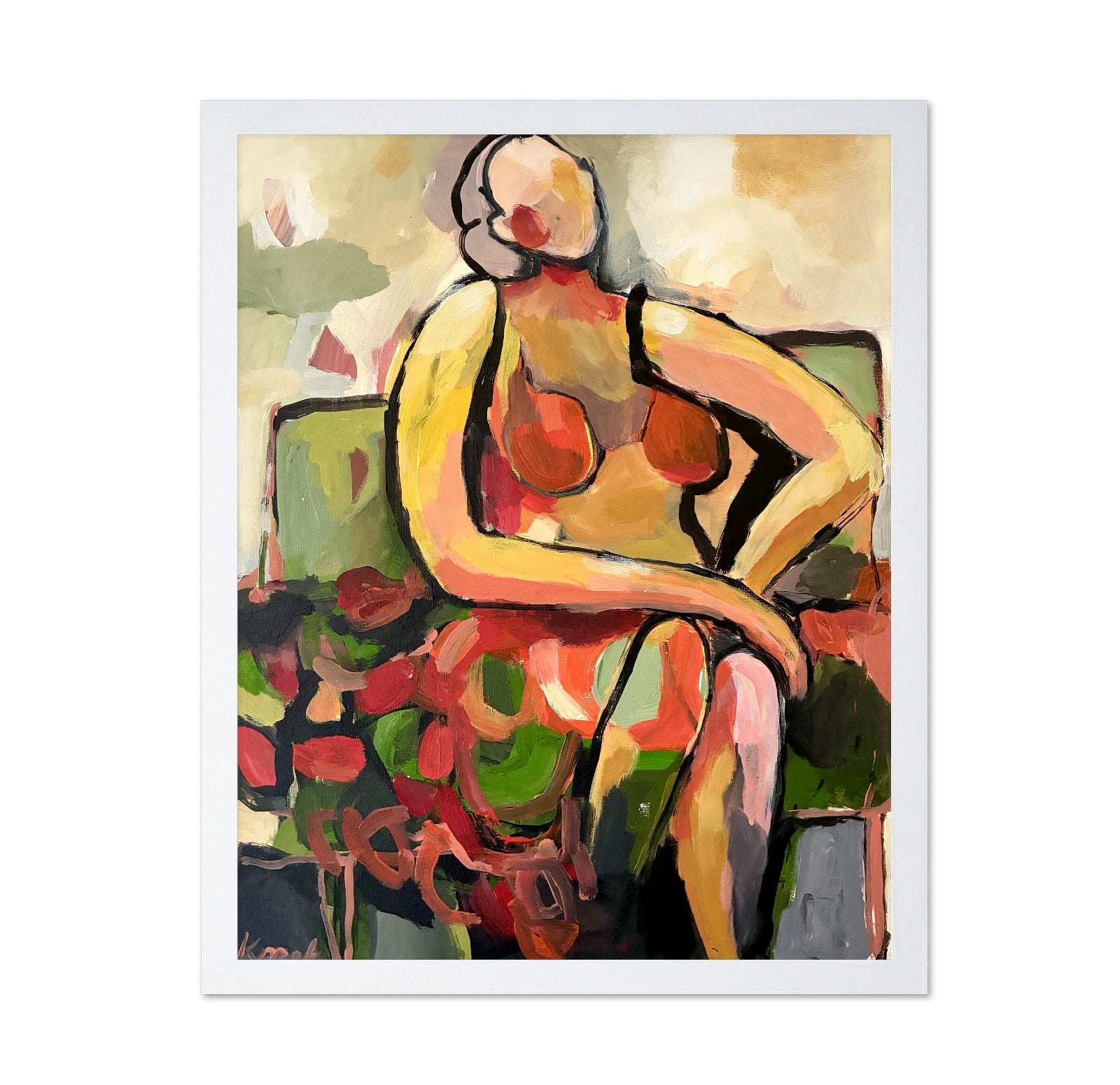 Seated Color Figure