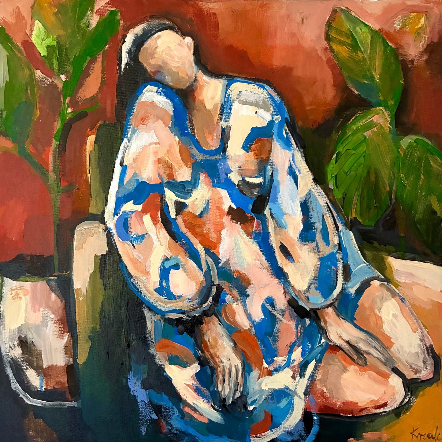 Colorful Resting Figure