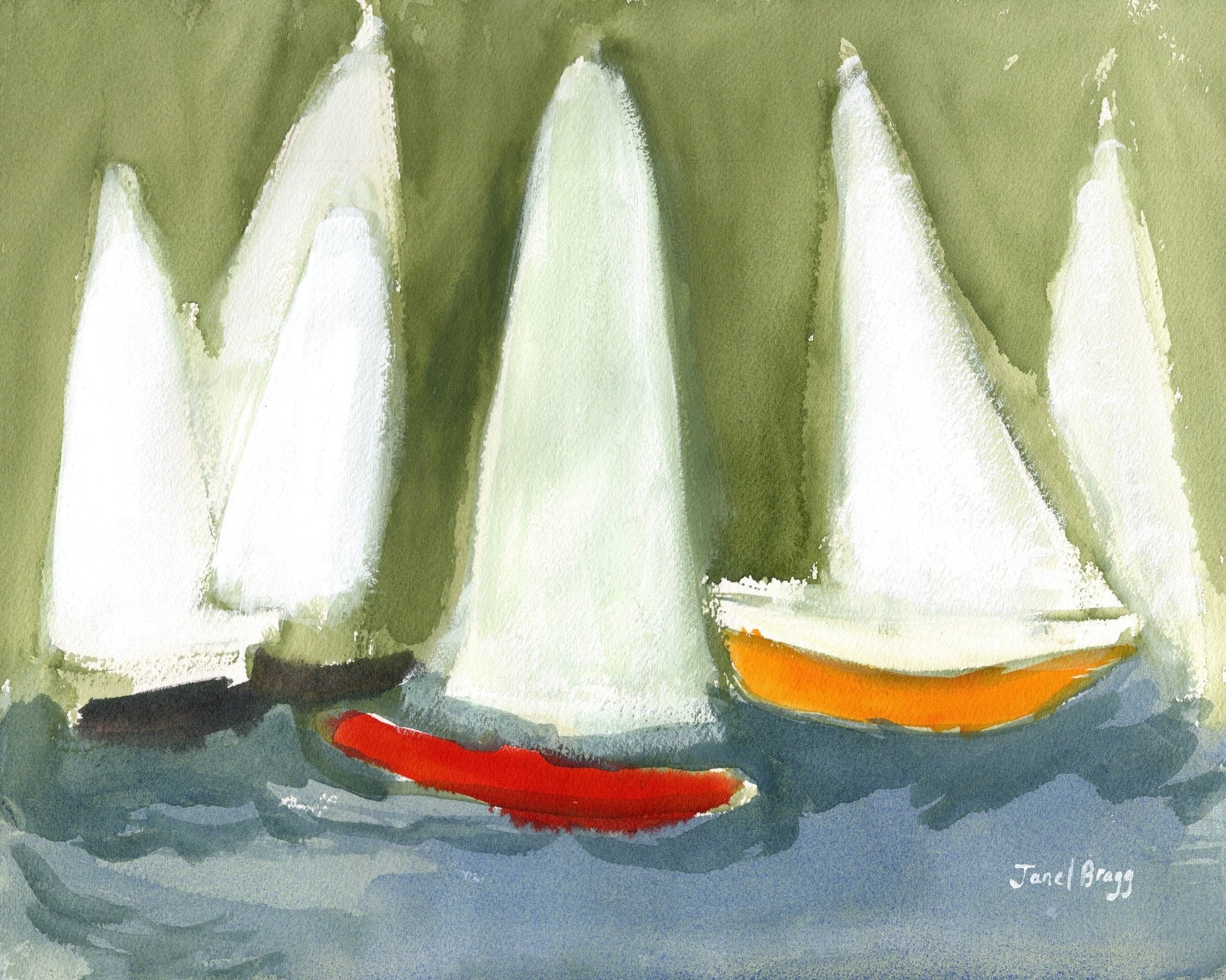 Sailboats Calm Water