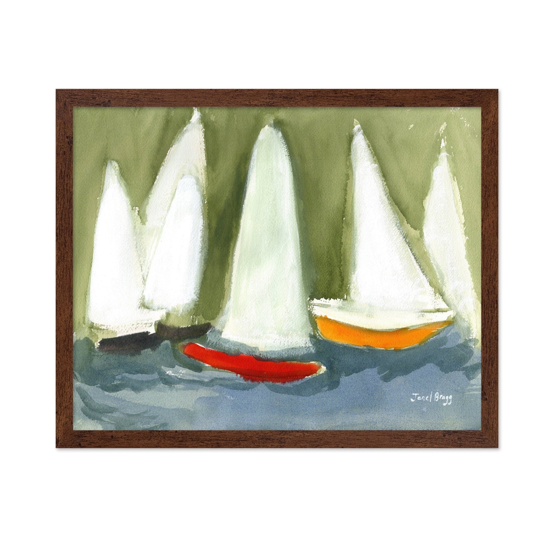 Sailboats Calm Water
