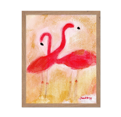 Pink Flamingo Pair No1