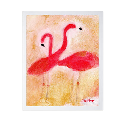 Pink Flamingo Pair No1
