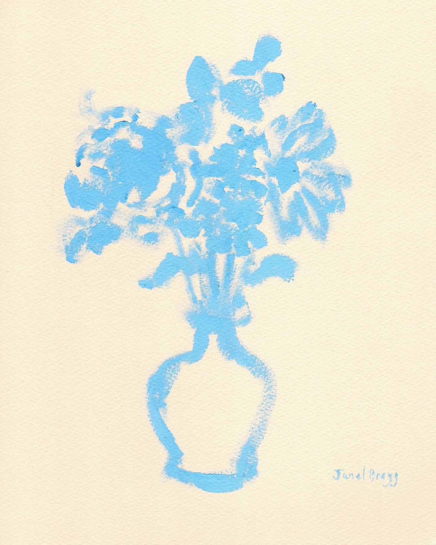 Blue Vase Flowers No1