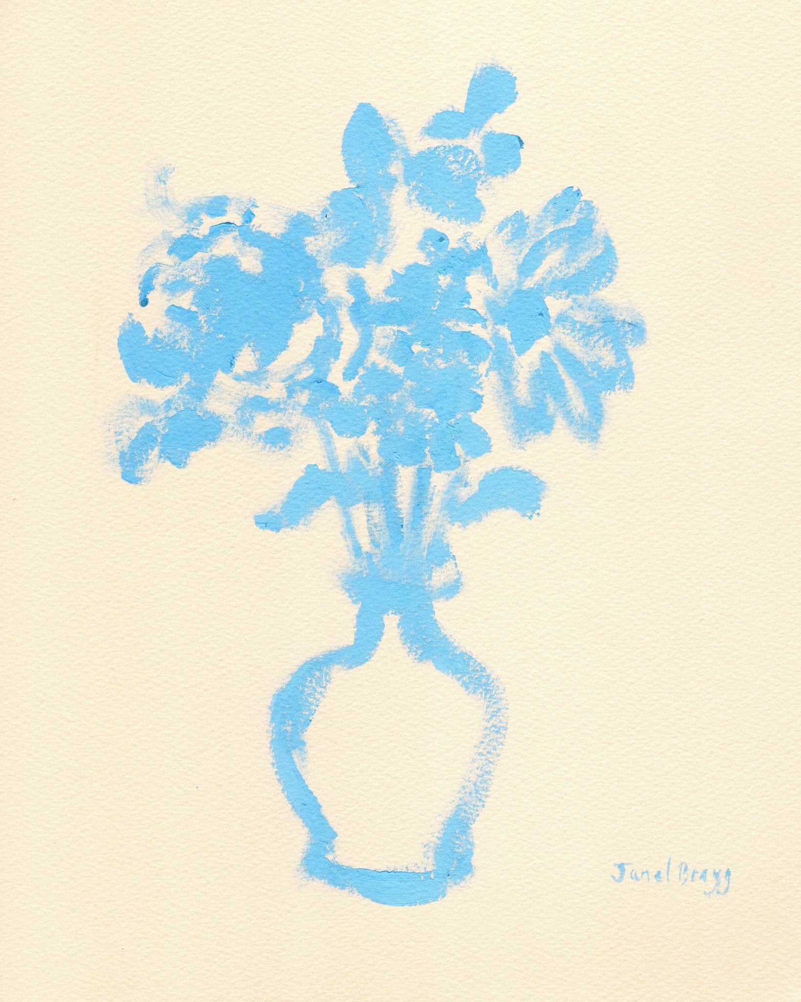 Blue Vase Flowers No1