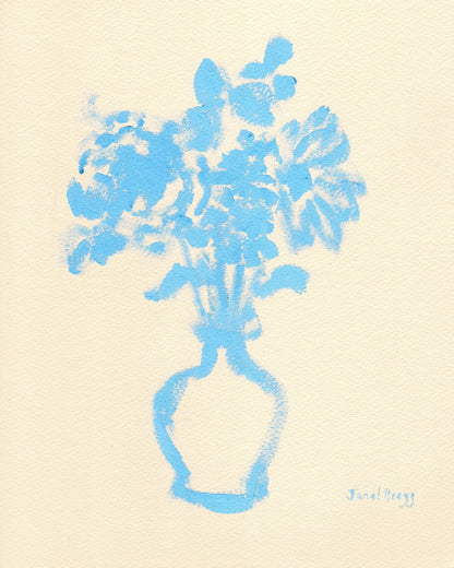 Blue Vase Flowers No1
