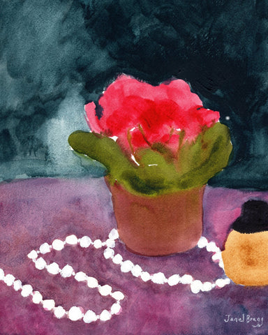 Pearls And Pink Bloom
