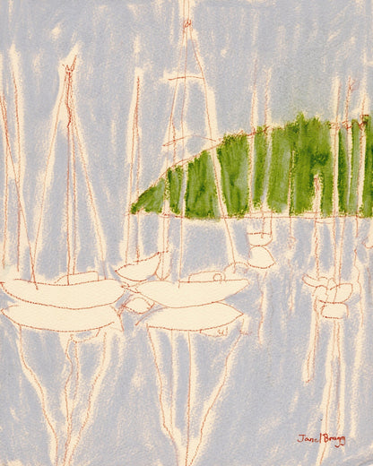 Harbor Reflection Sketch