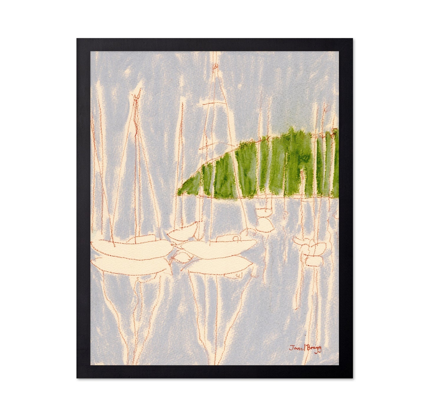 Harbor Reflection Sketch