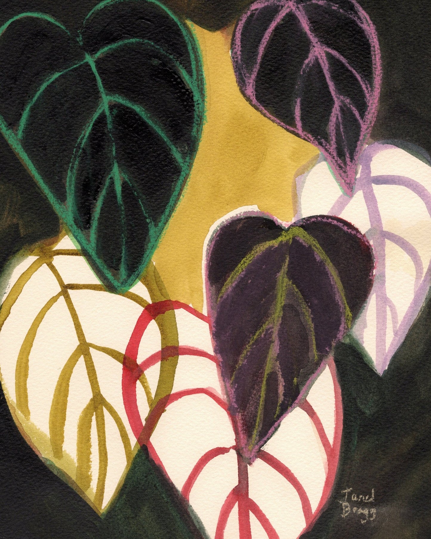 Chartreuse Leaf Study