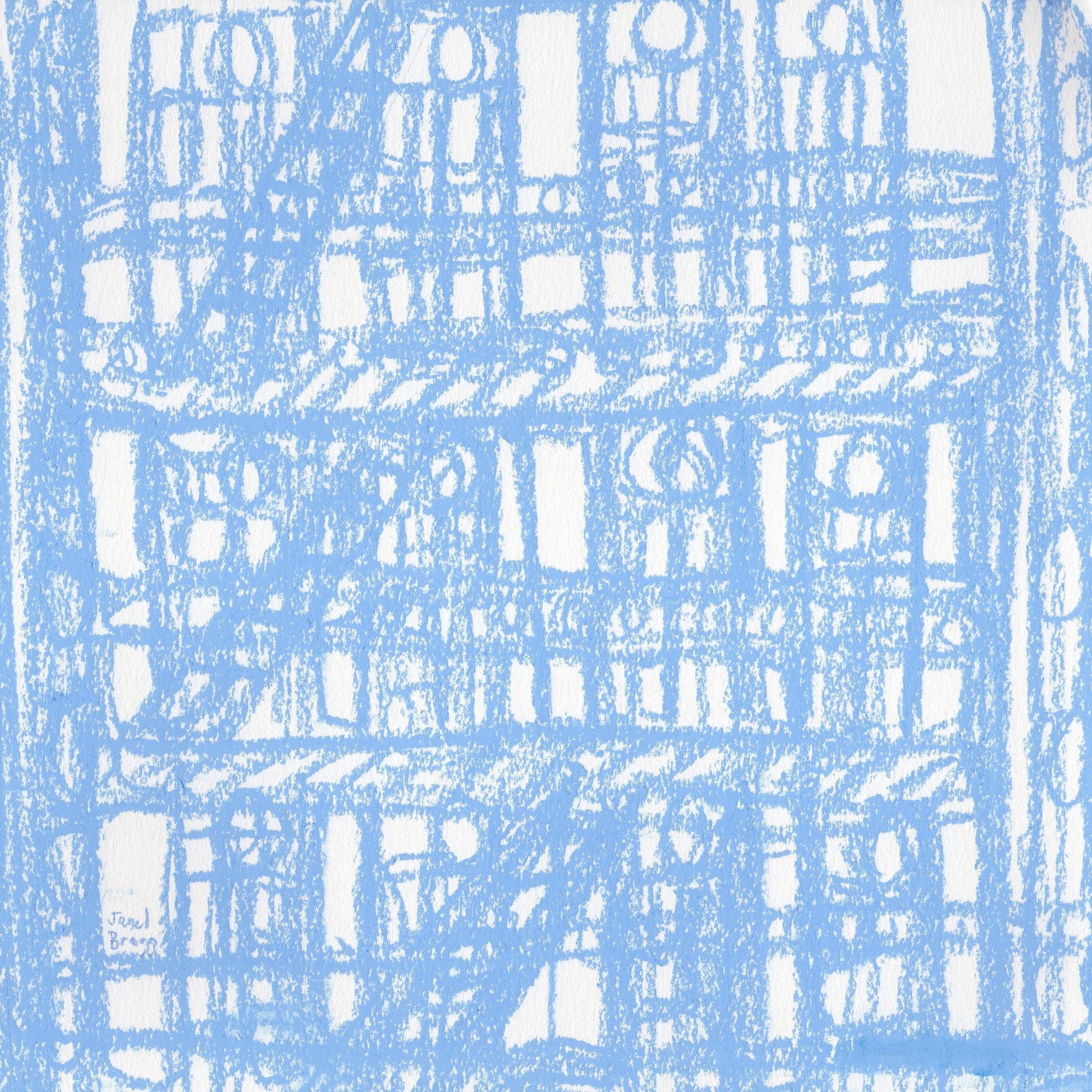 Blue Fire Escape Pattern