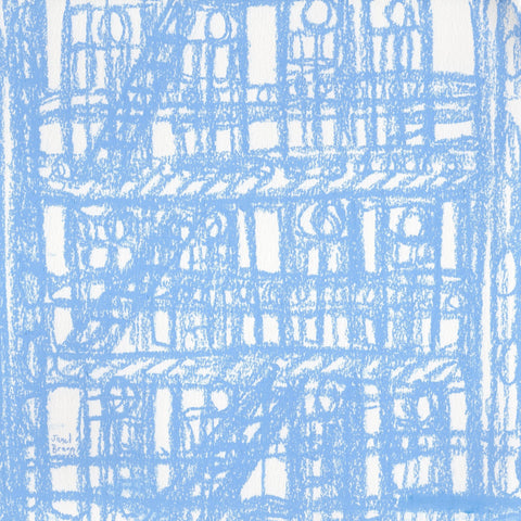 Blue Fire Escape Pattern