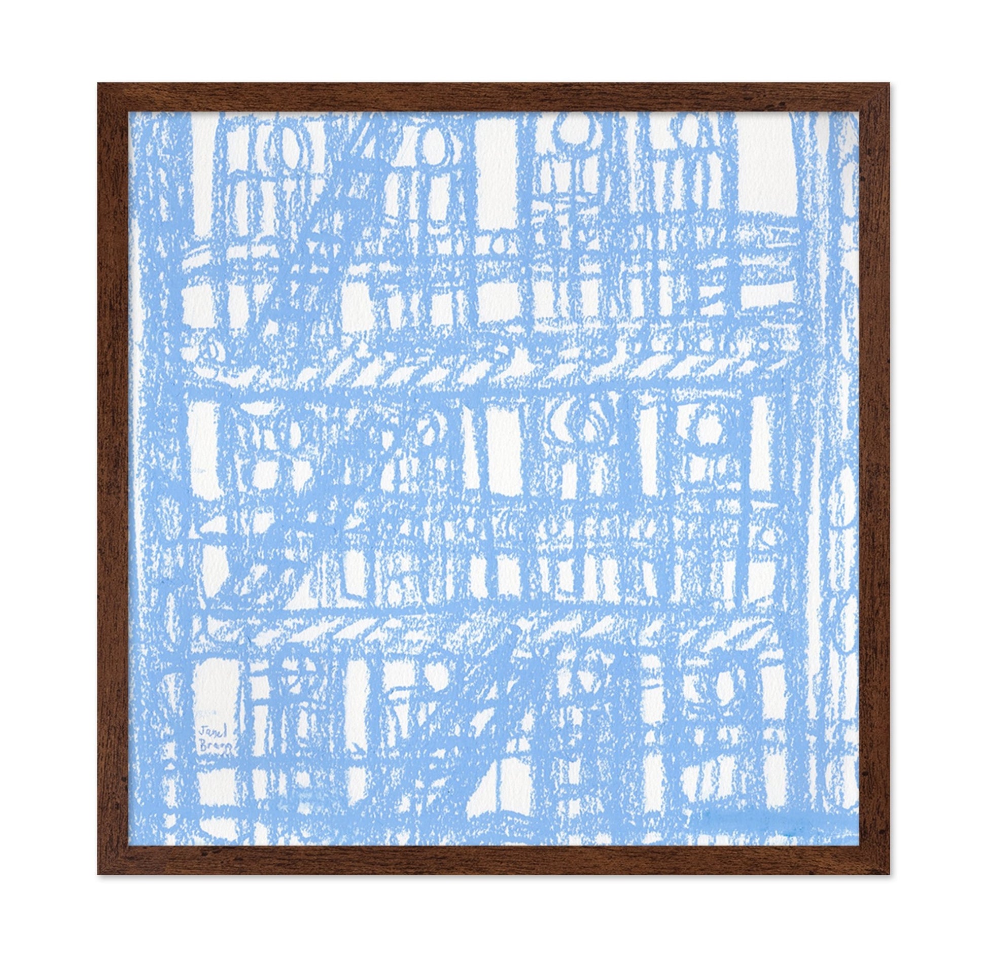 Blue Fire Escape Pattern