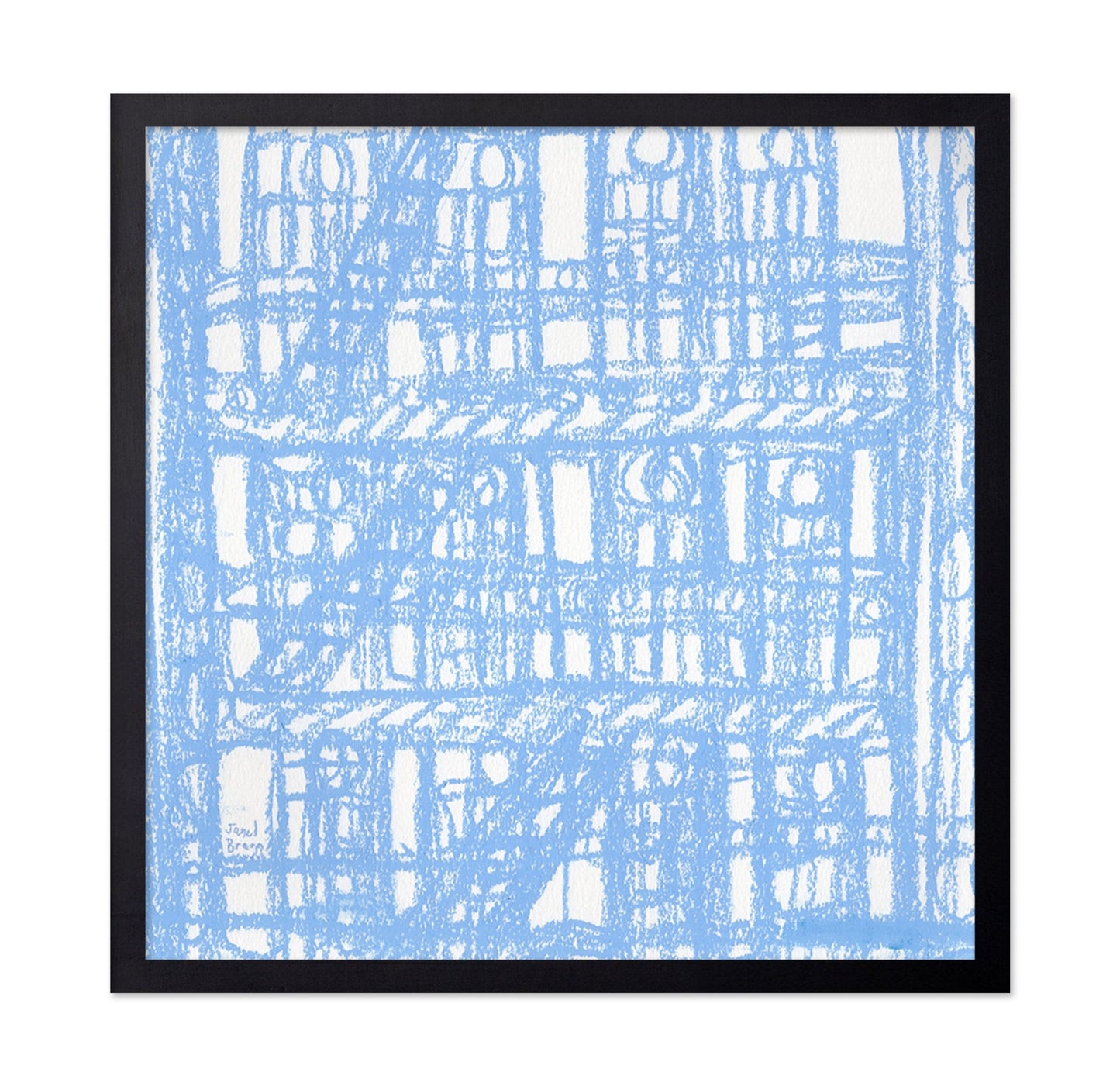 Blue Fire Escape Pattern