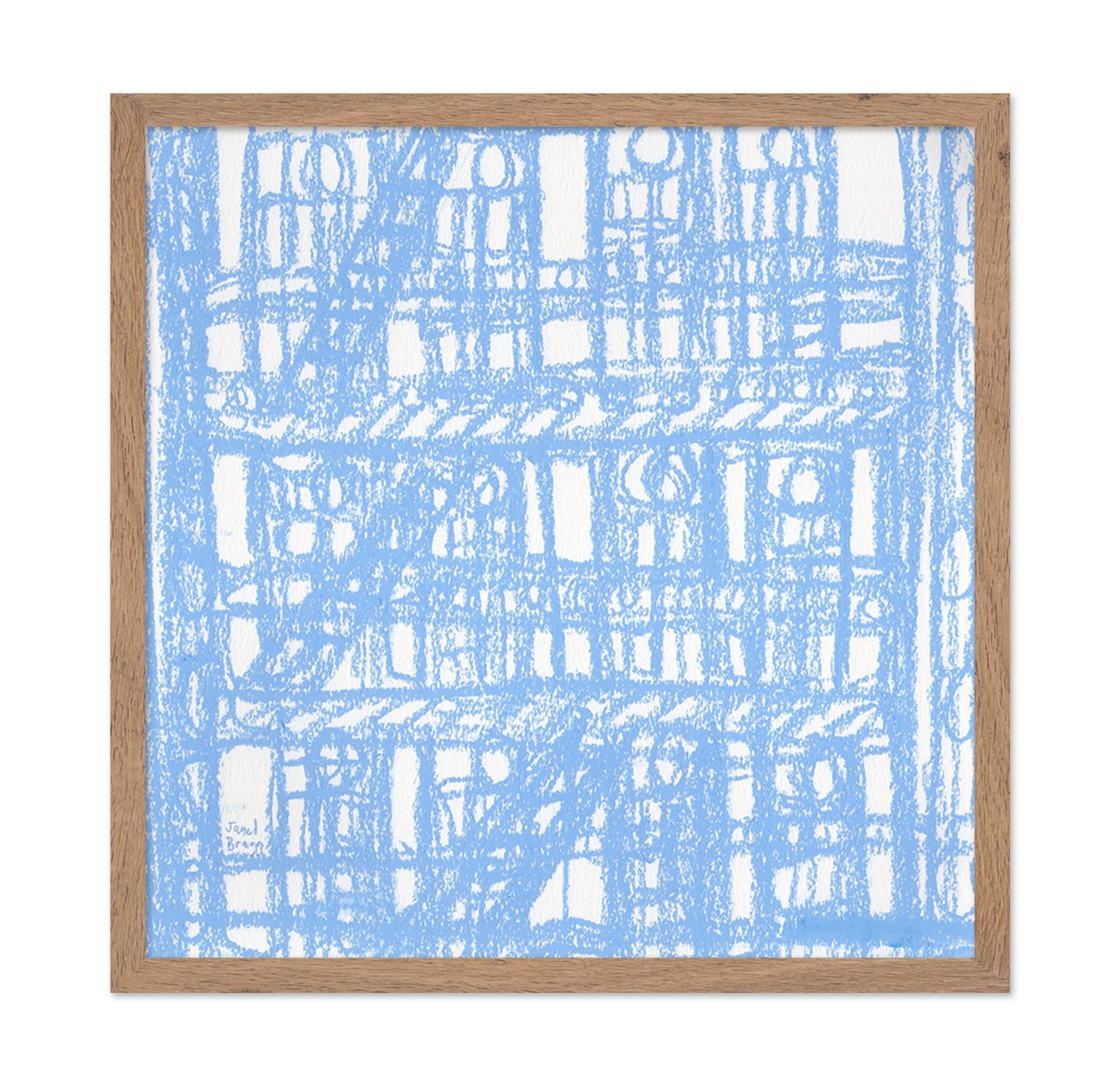 Blue Fire Escape Pattern