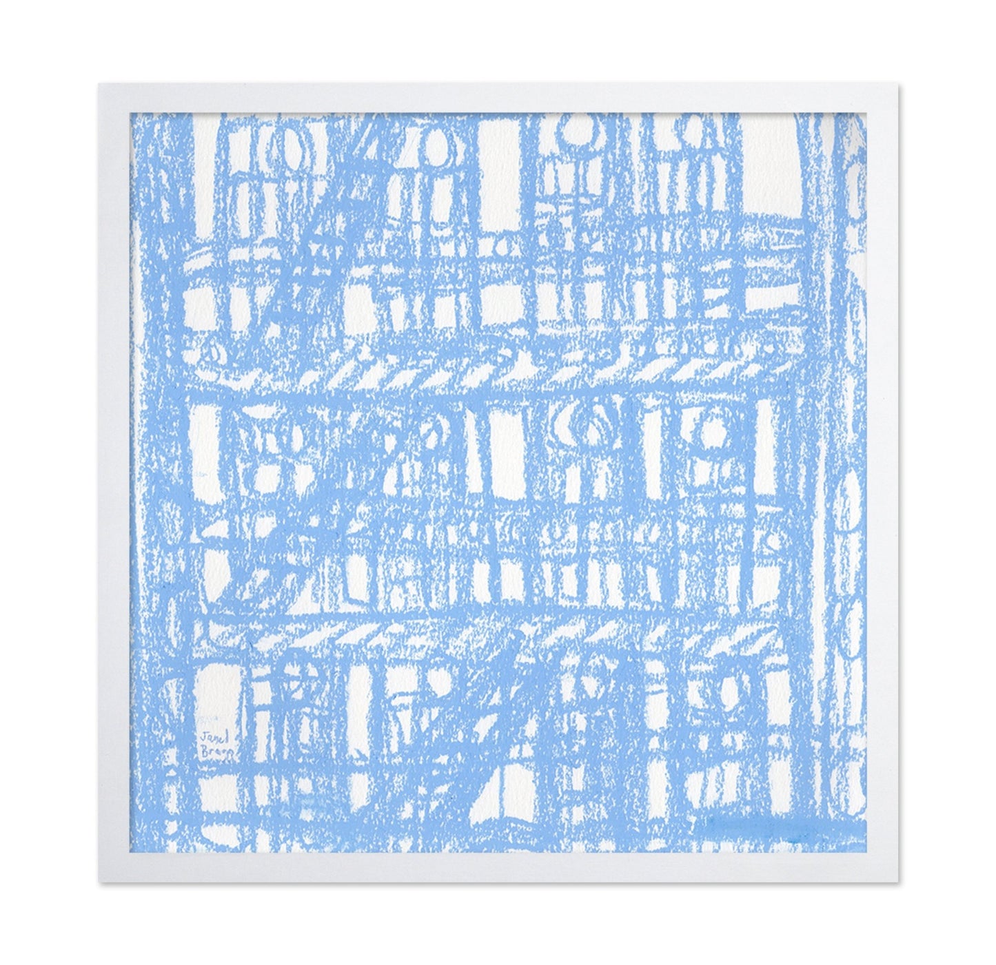 Blue Fire Escape Pattern