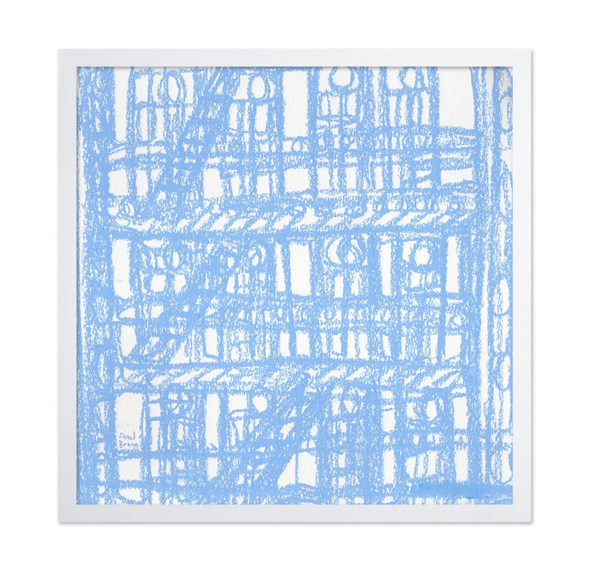 Blue Fire Escape Pattern