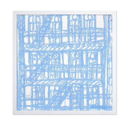 Blue Fire Escape Pattern