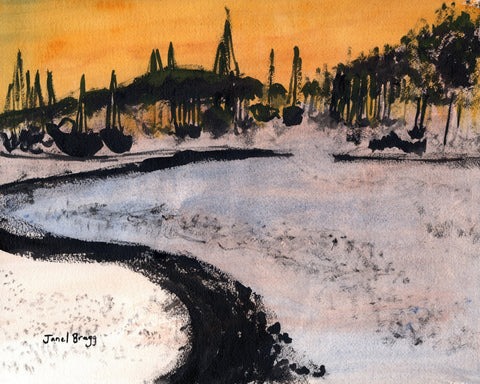 Ink Marina Sunset