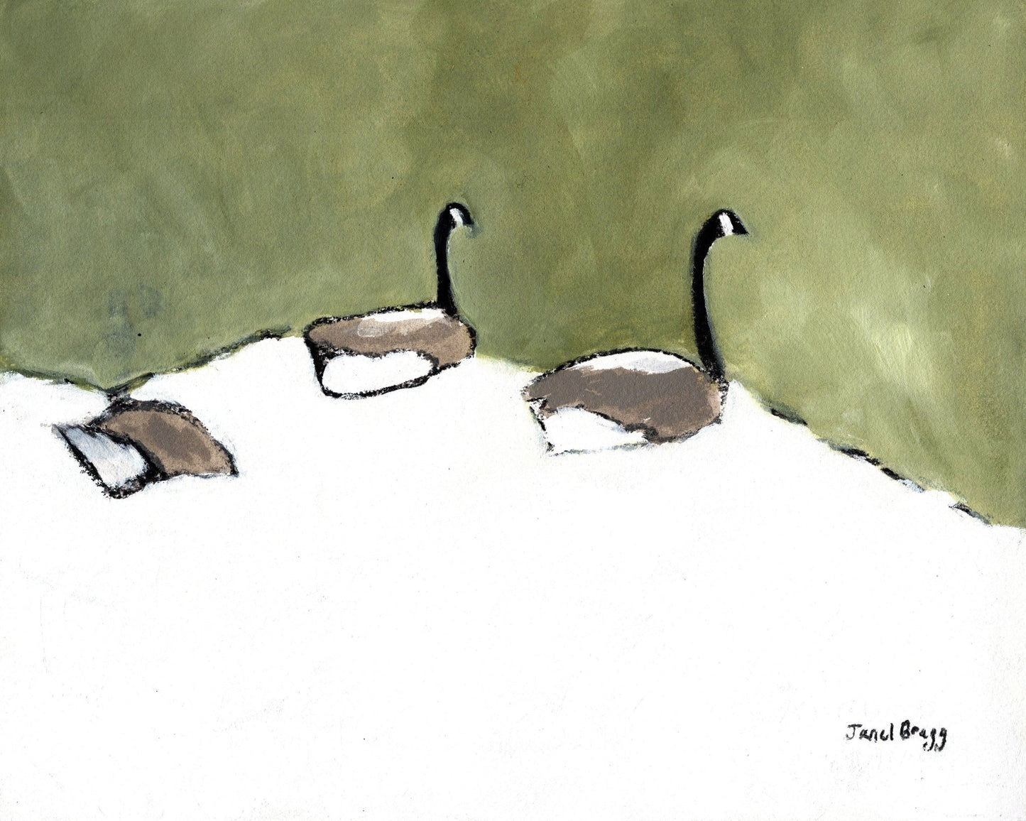 Geese Resting Pond