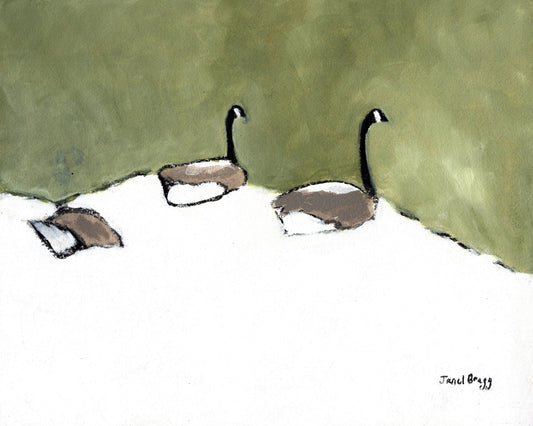 Geese Resting Pond