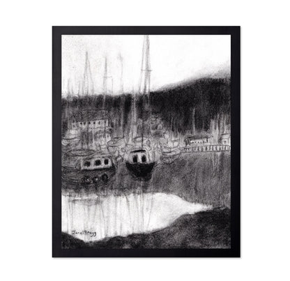 Harbor In Charcoal
