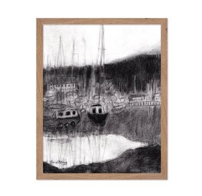 Harbor In Charcoal